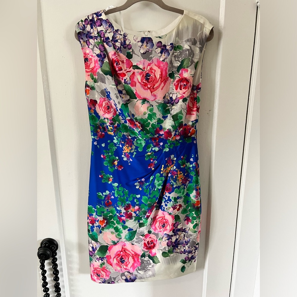 Suzy Chin Vintage Satin Floral dress